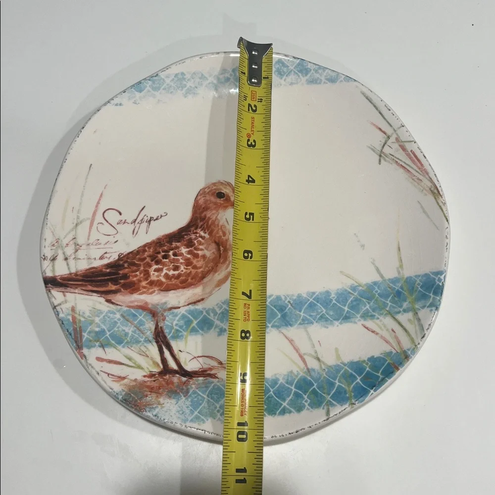 Vintage Pier 1 Imports Earthenware Sandpiper Plate